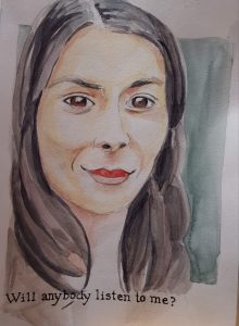 Artwork of Dr. Meenal Viz by Pickering draws attention to questions of leadership during the COVID 19 health crisis.